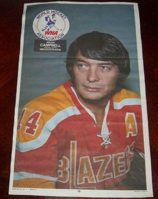 Wha 73 - 74 Opc Posters Claude St.  Sauveur 19 Of 20 Set 1