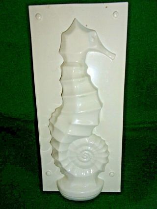 Vintage Plastic Candle Mold 9 " Seahorse