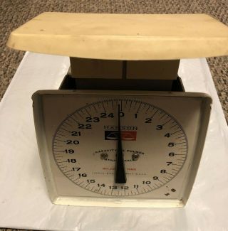 Vintage Hanson Scale 25 Pounds Utility Scale Kitchen Food Metal