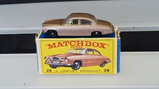 Vintage Matchbox Lesney Jaguar Mark 10 28.  Made In England.