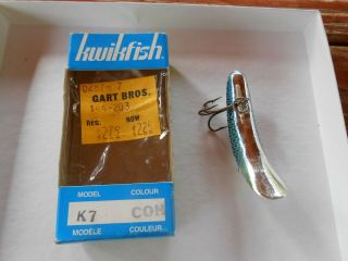 Vintage Kwikfish Lure K7 Chrome With Box & Papers -