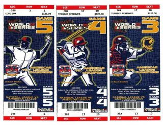 2005 World Series Game 3 / 4 / 5 Phantom Ticket St.  Louis Cardinals