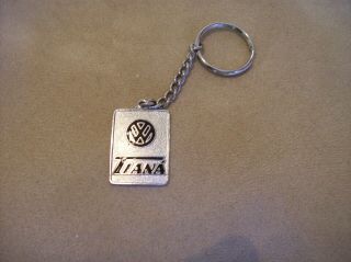 Vintage Volkswagen Key Chain W.  Metal Enamel Finish.  Vw Dealer Brazil.