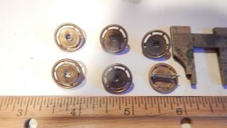 6 Vintage Brass Circle Pin Settings Look