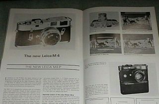 Leica M4 And M4 - P Articles In Vintage Leica Fotografie Magazines (1967/1980)