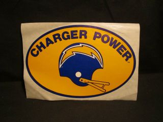 San Diego Chargers Football Peel & Stick Vintage Decal 4 " X6 " Two Bar Helmet