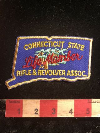 Vtg Life Member Connecticut State Rifle & Revolver Assoc.  Patch 90re