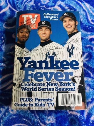 Typo Ny Yankees Tv Guide October 1996 Bernie Williams Derek Jeter Andy Pettitte