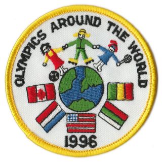 1996 Olympics Around The World Vintage 3 " Round Souvenir Patch