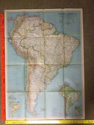 1937 (december) Map Of South American; National Geographic,