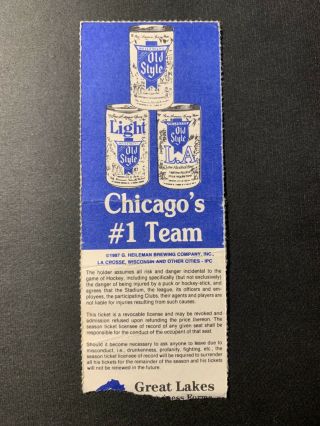 1/3/88 NHL CHICAGO BLACKHAWKS TICKET STUB vs CALGARY FLAMES DENIS SAVARD 2G 2