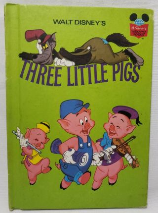Vintage | 1972 " Three Little Pigs " Barbara Brenner - Walt Disney (hardcover)