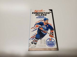 Rs20 Edmonton Oilers 1988/89 Nhl Hockey Pocket Schedule - Molson
