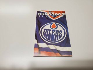 Rs20 Edmonton Oilers 1993/94 Nhl Hockey Pocket Schedule - Molson