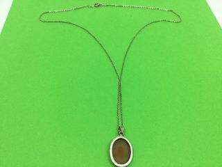 Ladies Vintage Solid 925 Silver Cameo Necklace & Chain Pendant 3