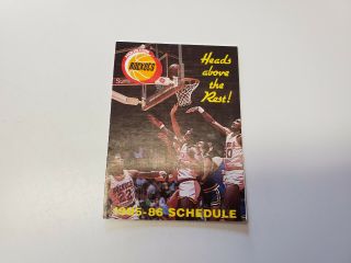 Rs20 Houston Rockets 1985/86 Nba Basketball Pocket Schedule - Miller Lite