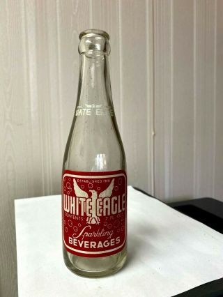 Vintage Soda Pop Bottle - White Eagle Beverages - Fall River,  Mass - 7 Oz