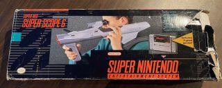 Vintage 1992 Nintendo Snes Scope 6 Gun No Game Authentic Box Damage