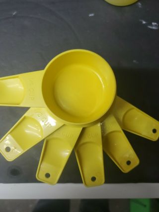 Vintage Tupperware Nesting Measuring Cups Complete Set Of 6 (761 - 766)