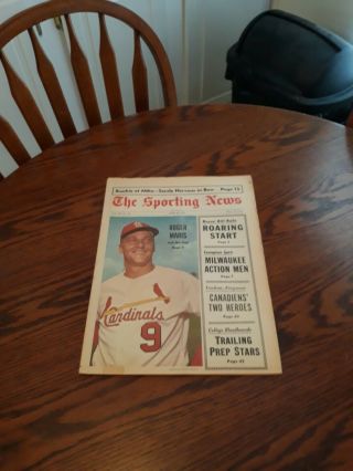 April 29,  1967 - The Sporting News - Roger Maris Of The St.  Louis Cardinals