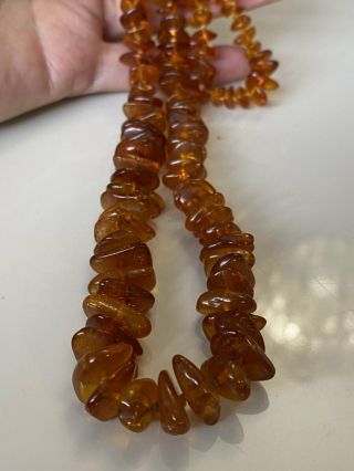 Vintage Graduated Baltic Amber Bead Necklace 34 Grams
