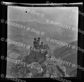 1950s Hong Kong - Soldiers On A Mountain Overlooking Sek Kong Negative 6 By 6cm