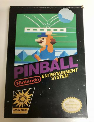 Vintage Nintendo Nes 1985 Pinball Complete W/ Box,  Instructions & Inserts