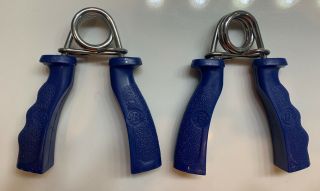 Vintage Hand Grip Strength Exerciser/gripper Trainer Blue Plastic