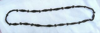 Vintage Hawaiian Koa Seed Dark Brown Necklace (design) - - 18 "