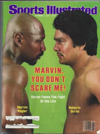 Roberto Duran Vs Marvin Hagler,  Sports Illustrated,  Nov 7,  1983