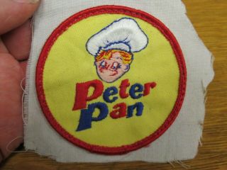 VTG PETER PAN BREAD BAKERY EMPLOYEE PATCH 2.  925 