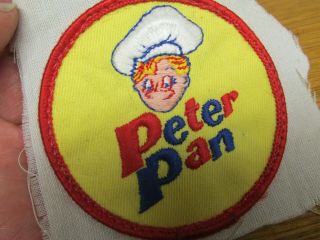 VTG PETER PAN BREAD BAKERY EMPLOYEE PATCH 2.  925 