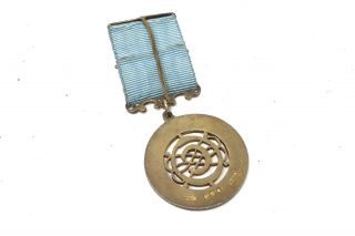 A Vintage C1955 Sterling Silver Enamelled Lodge Of St.  John Masonic Medal 25201 3