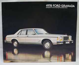 1978 Ford Granada Automobile Car Advertising Sales Brochure Vintage August 1977