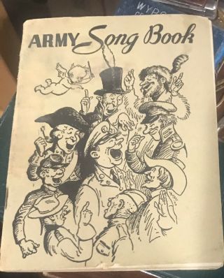 Vintage 1941 Wwii Us Army Song Book World War Ii Military Cartoon Cover