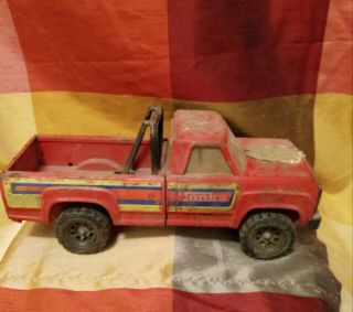 Vintage Tonka Red Pick Up Truck.  Model 11062.  Pressed Steel.  Made In Usa