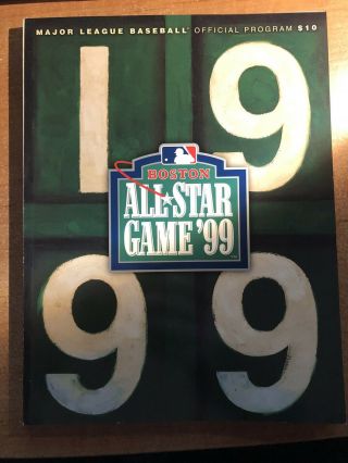 1999 Mlb All Star Game Program Boston Fenway Park Baseball
