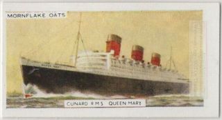 Rms " Queen Mary " Cunard Line Luxury Liner Ship 60,  Y/o Trade Ad Card