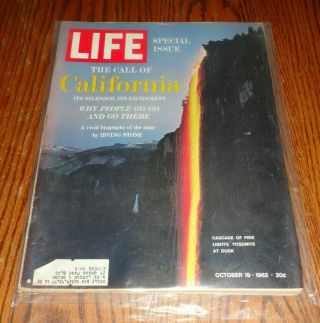 Vintage Life Magazines October 19 1962 The Call Of California Yosemite
