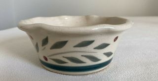 Hilltop Glazed Pottery Vintage Stoneware Bowl Leaves And Berries Design.  Good