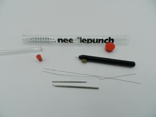 Vintage Embroidery Punch Pen Tool Set 3 Needles &