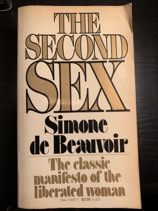The Second Sex By Simone De Beauvoir 1974 Vintage V - 227 1st Ed.  Paperback