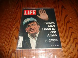 Vintage Life Magazines June 25 1971 Frank Sinatra Says Good - By And Amen