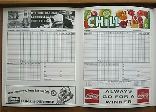 1998 Chicago White Sox Scorecard vs.  Toronto Blue Jays - Unscored 3