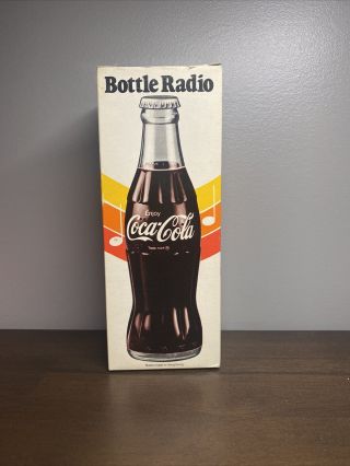 Vintage Coca Cola Bottle Radio With Box -