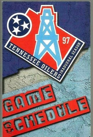 1997 Nfl Tennessee Oilers Pocket Schedule