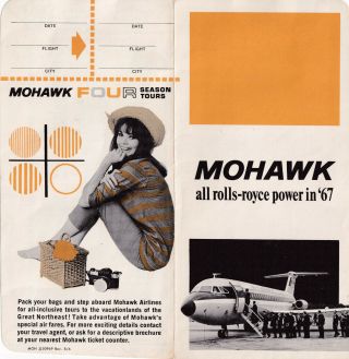 Mohawk Airlines 1967 Bac One - Eleven Ticket Jacket