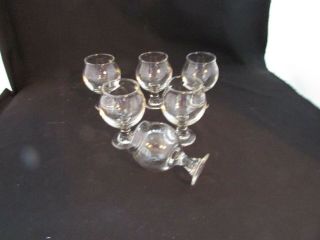Vintage Set Of 6 Small Crystal Brandy Snifters 4” All 6 One Price