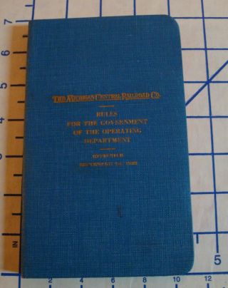 1920 Michigan Central Railroad Rules For The Government Of The Operating Dept.  2