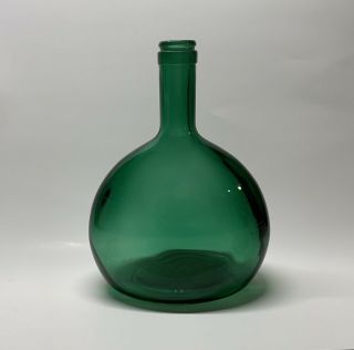 Vintage / Antique Large Emerald Green Glass Camel Bottle 8” Tall Liquor / Wine